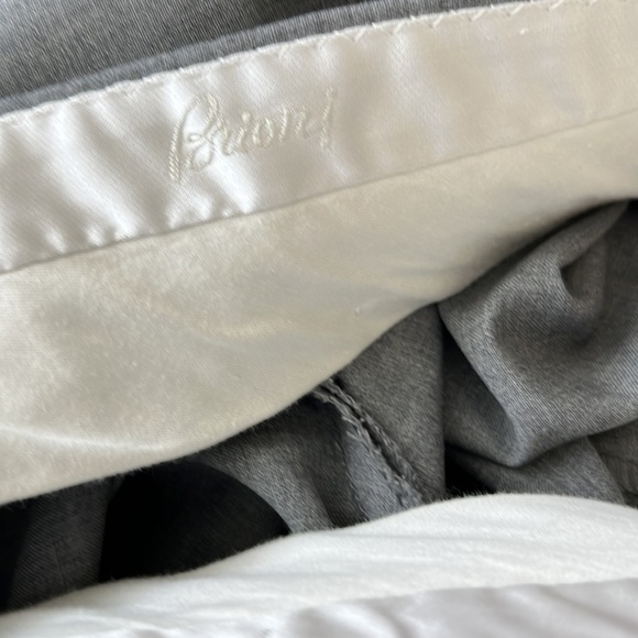 Brioni Cortina Flat FrontCuffed Pressed Seam Trousers Slacks - Picture 7 of 8